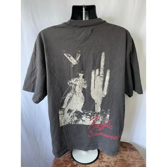 PacSun Wild West Graphic Tee XL Cowboy Cactus Shirt - Picture 1 of 8
